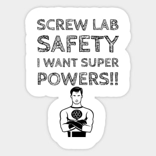 Screw Lab Safety Sticker